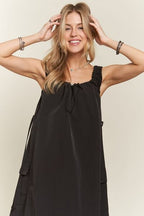 ADORA Cargo Dress Black Drawstring Slit Back With Pockets 5028f8cb-4850-4ca8-a5e9-489013131aac-Min Trendsi