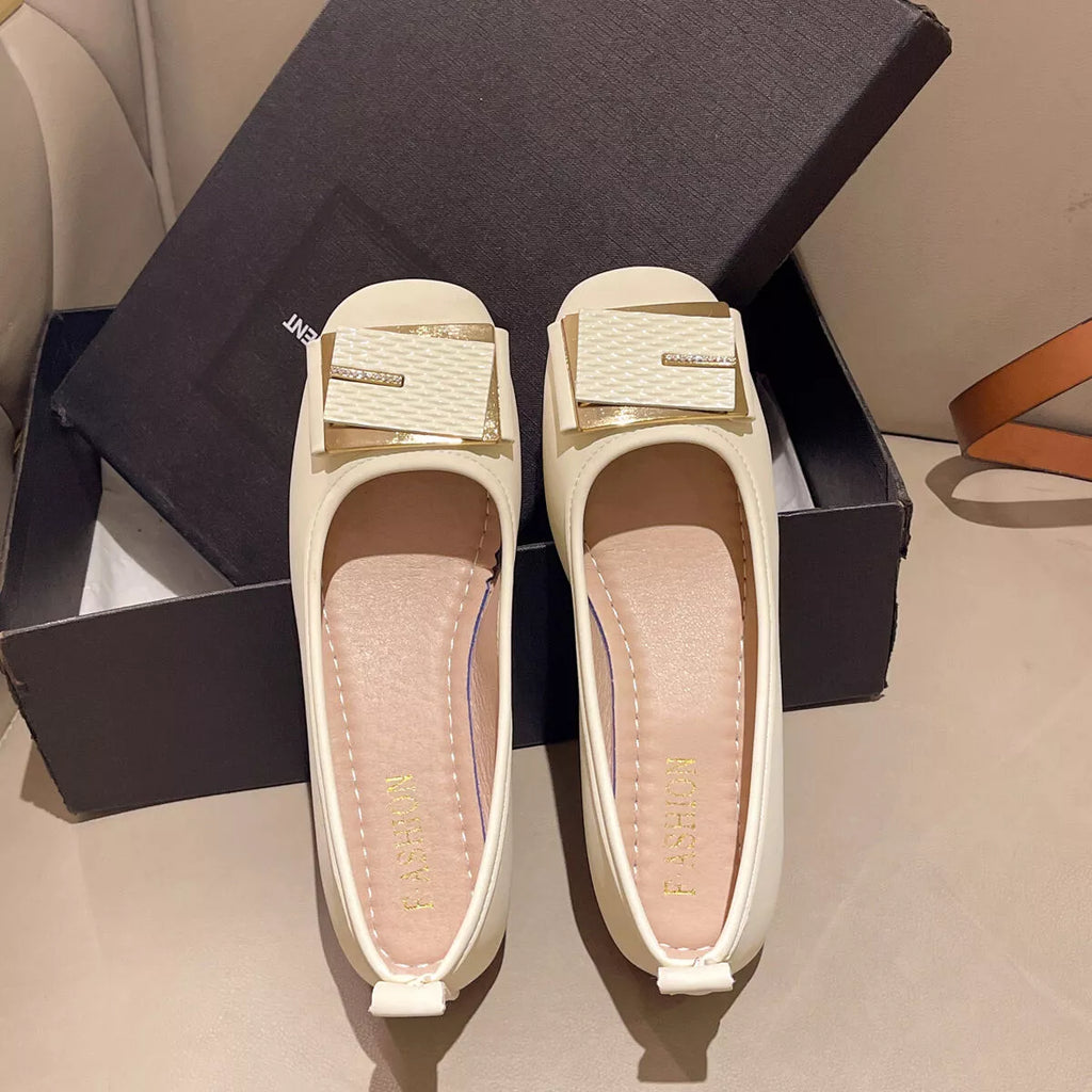 Women's Slip-Ons Round Toe Block Low Heels Shoes 51104e0a49ef46d682442cacf527e569-Max-Origin Trendsi