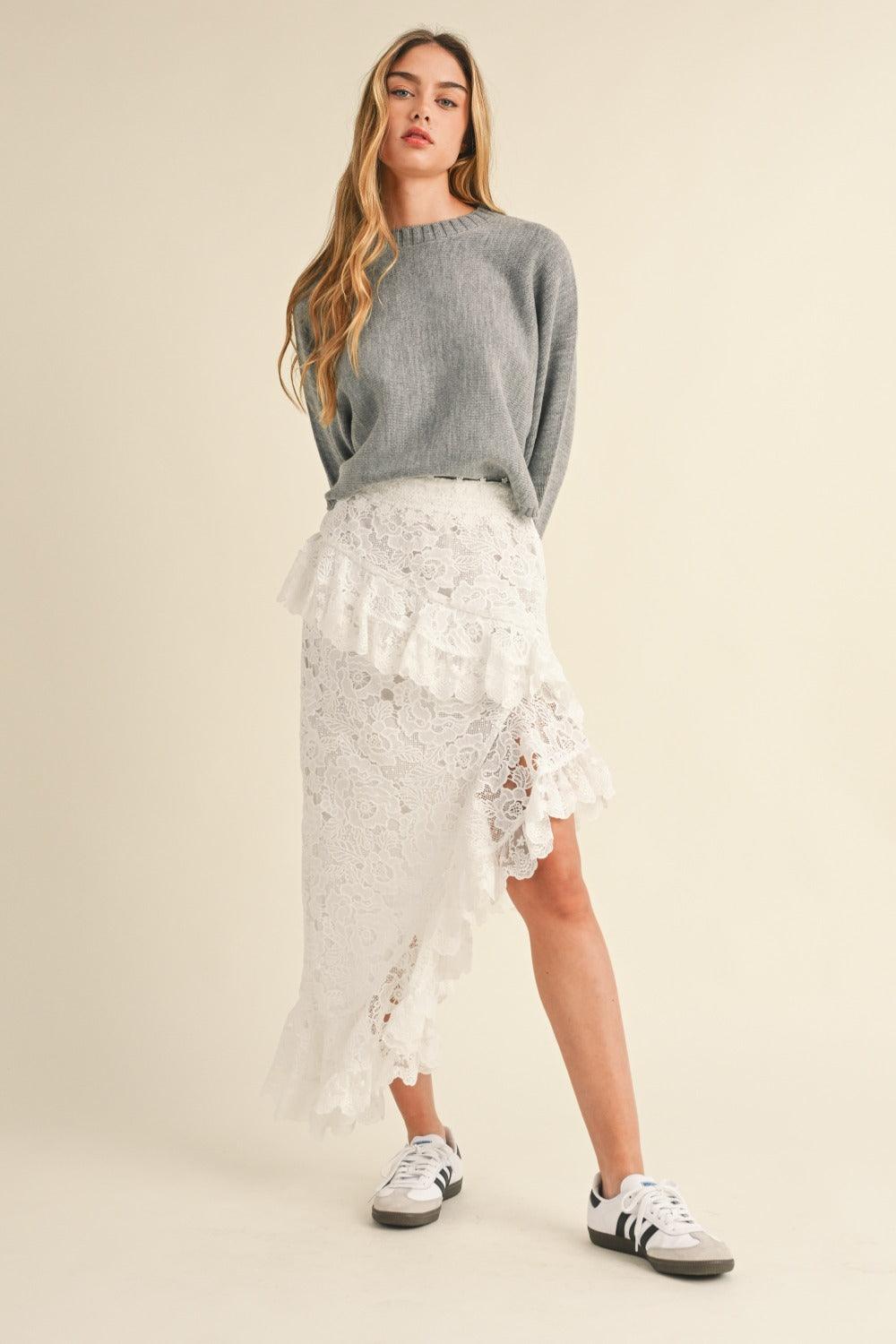 Mable Gray Sweater Round Neck Dolman Sleeve Cropped Basic Style 513a5879-c3a4-44a7-923d-eafa6db18834-Max Trendsi