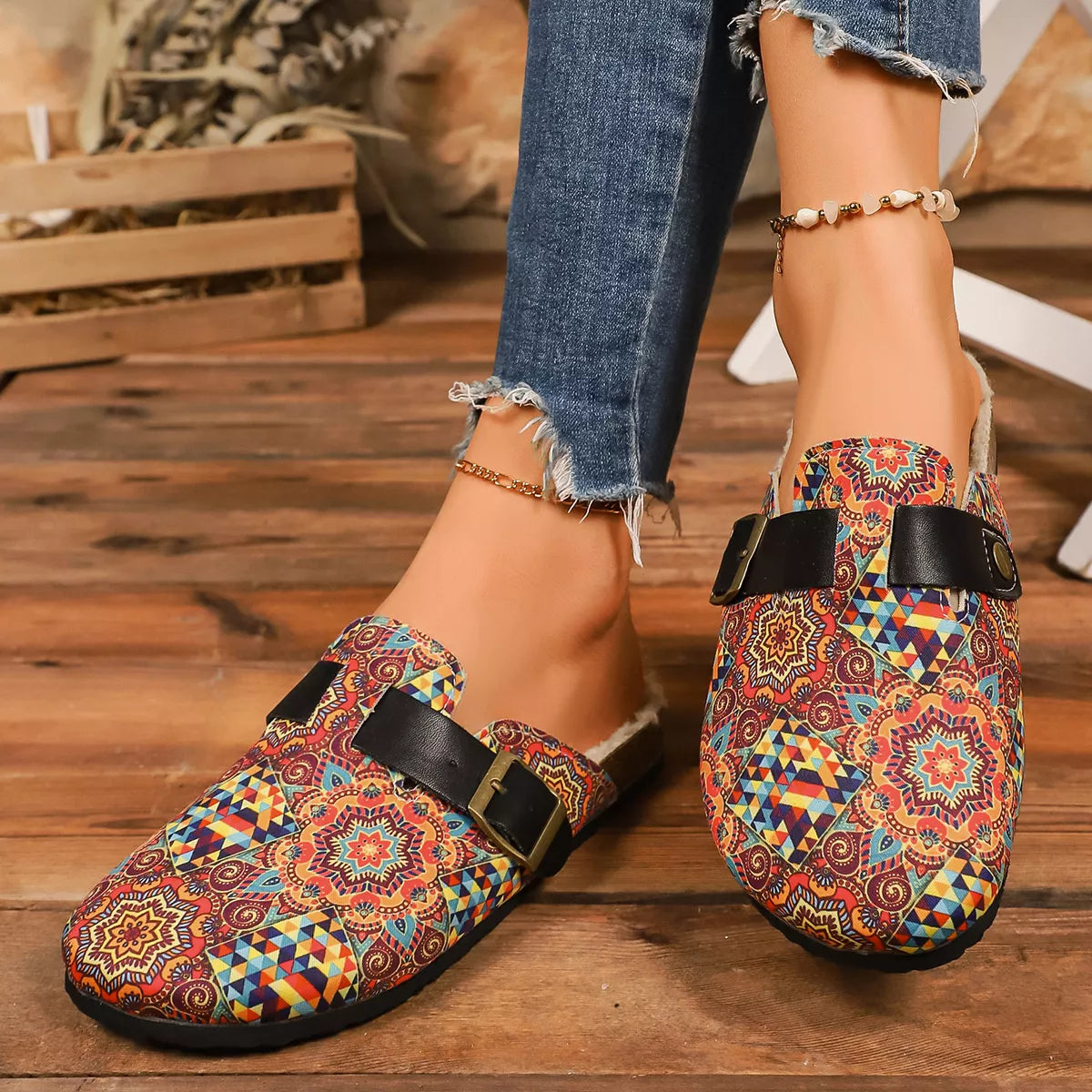 Women's Slip-Ons Colorful Paisley Print Round Toe Flats Shoes 5160e3b332f547a8842b14cff149500f-Max-Origin Trendsi