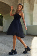 Ruffle Mini Dress US J.NNA Mesh Tube Top Swing Dress 516b8d8f-1f71-4e83-97a2-ee79890fd77e-Max Trendsi