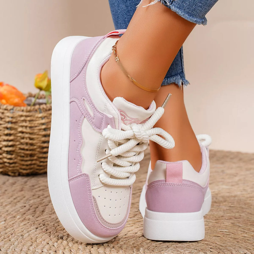 Women's Sneakers Round Toe Platform Mid Heels Casual Shoes 51759fed158a4e4bbe106c39ab4ca248-Max-Origin Trendsi