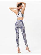 Active Leggings Tie-Dye Printed High Waist Colorful Highly stretchy 51ddff89-5340-424a-97a2-29e04c420feb-Max Trendsi