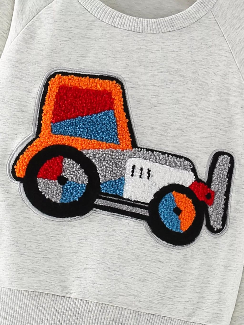 Children's Cartoon Tractor Crew Neck Sweatshirt 520edac56a85491e97b2d2f8f4028487-Max-Origin Trendsi