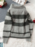 Women's Cardigan Striped Button-Up Cozy Soft Long Sleeve 5254632bc2104f9e9b66e96002b60429-Max-Origin Trendsi