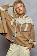 POL Drawstring French Terry Hoodie with Gauze Print Patch COCOA 5256aa51-f5cb-4e03-8877-e0b852640cc0-Max-Origin Trendsi