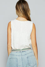 POL Lace Tank Top White Sleeveless Trim Scoop Neck Wide Strap 52a57fc3-0e89-4530-8b52-18c79a2242b9-Max Trendsi
