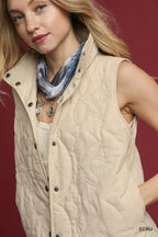 Umgee Womens Vest Cream Quilted Floral Embroidered Outwear 52bf771e-2cc6-49ea-ae77-6410918b10f5-Max-Origin Trendsi