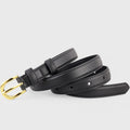 Leather Belt with Gold Buckle
