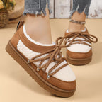 Women's Ankle Boots Lace Up Round Toe Platform Fluff Shoes 530d6404ecbe4d50a539ef64ee438ee5-Max-Origin Trendsi