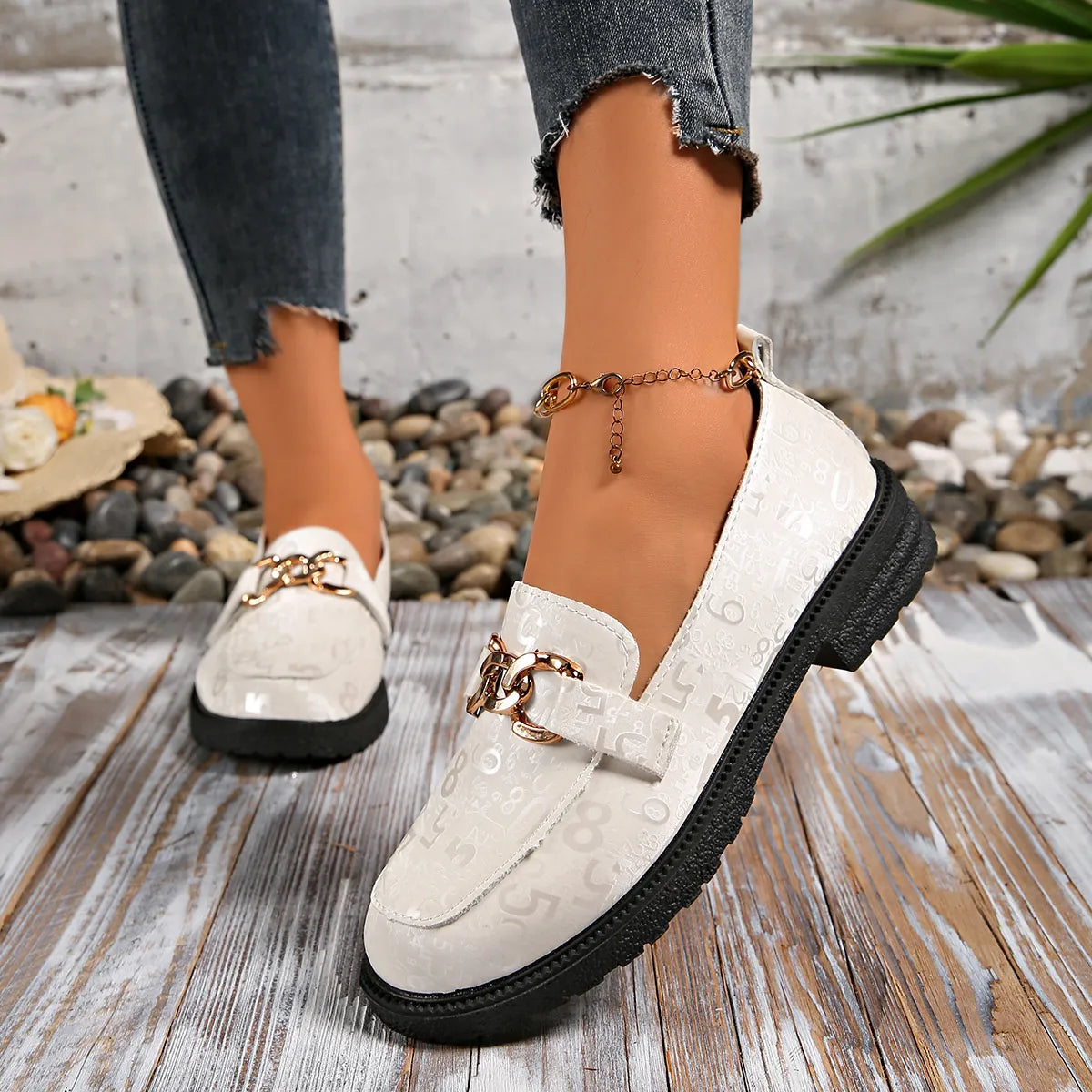 Women's Loafers Stylish Round Toe Block Heels for Comfort and Elegance Shoes 5324ba32f06b4c57b4cfc7ab4fffee66-Max-Origin Trendsi