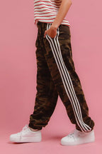 BiBi Womens Track Pants Camouflage Brown with White Side Lines 53265d2b9dcd44a7aa047c10116e48ed-Max-Origin Trendsi