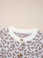Leopard Women's Cardigan Chunky Knitted Drop Shoulder Long Sleeve Buttoned 53677a690db347a5bd5ed3f10d64a749-Max-Origin Trendsi