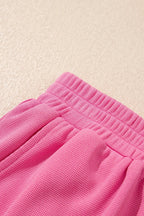 Outfit Set Pink Wpmen's Pearl Ruffled Embellished Top and Shorts Set 53b1c25e-3960-4336-9969-e324f71cc1c6-Max-Origin Trendsi
