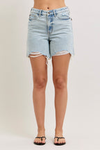 Judy Blue High-Waisted Rigid Magic Dad Shorts with Cell Phone Back Pockets