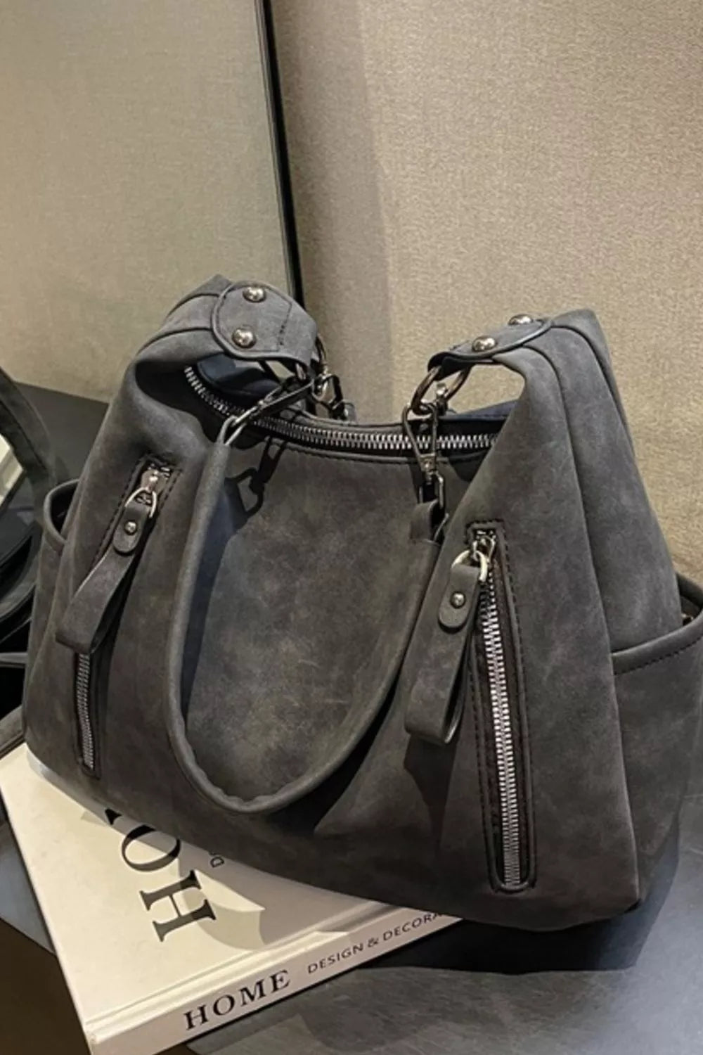 Women's Crossbody Bag Pu Leather Zipper Details Adjustable Strap Medium 53ee7a6e-caa5-4732-8e24-44838fdb2090-Max-Origin Trendsi