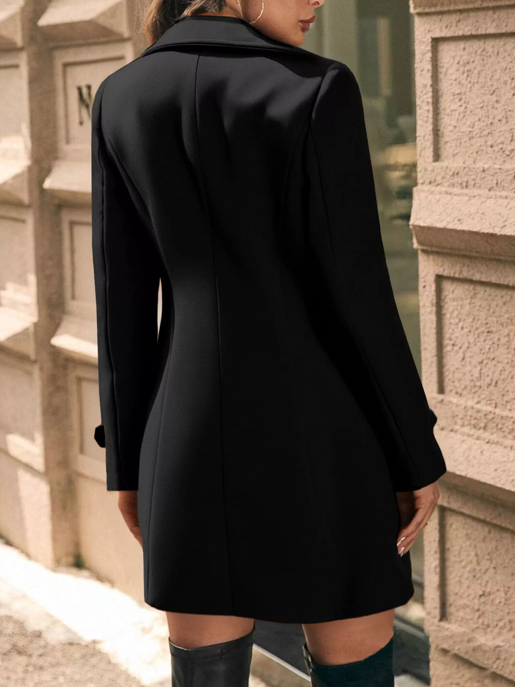 Womens Coat Double-Breasted Wool Blend Overcoat 54406a0b-1d72-49c6-aca0-79db72824158-Max-Origin Trendsi