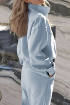 Tracksuit Women's Cotton Blend Half Zip Long Sleeve Top and Joggers Pants 2 Pcs 5455cc07-931c-4d0b-ac1e-32e7230a80d3-Min Trendsi
