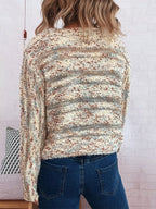 Women's Sweater Round Neck Long Sleeve Stripe Knit Lightweight & Comfortable 545e2ea1-cb26-4b14-aac2-b5550f9acac1-Max-Origin Trendsi