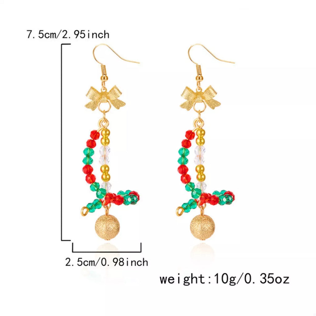 Christmas dangle Earrings 18K Gold-Plated Bead Bow 549bcc6b-552a-41b5-ab24-c50dba369be8-Max-Origin Trendsi