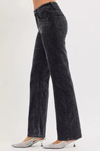 RISEN omens Corduroy Pants Mid Rise Straight Leg Tummy Control Midnight 54b3e5ebda324c9aa3ce1999799c2b46-Max-Origin Trendsi