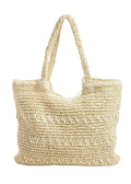 Fame Straw Braided Square Tote Bag