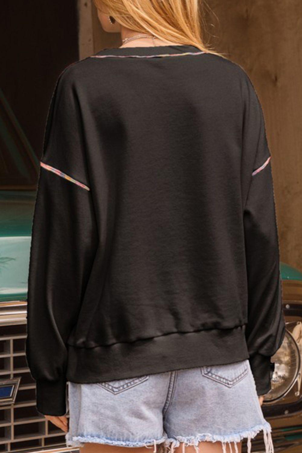 Sequin Pumpkin Sweatshirt Round Neck Long Sleeve Top 54c308ba-74ae-430e-a29d-7fec3cea2a1f-Max Trendsi