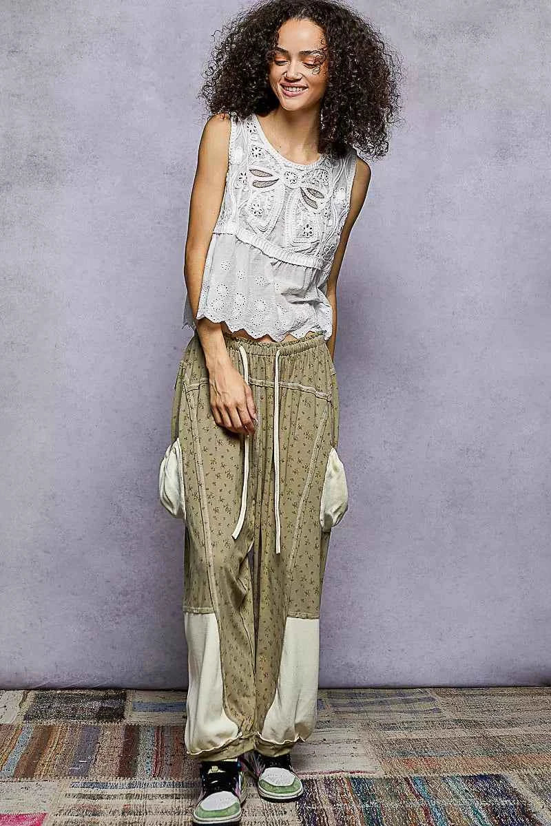 POL Crochet Cropped Tank with Scalloped Hem