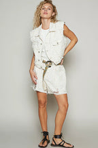 POL Womens Denim Vest Ivory Floral Assymetrical Front Closure Raw Hem 55163302-1dff-4cee-b109-57bf3c80cb9f-Max-Origin Trendsi