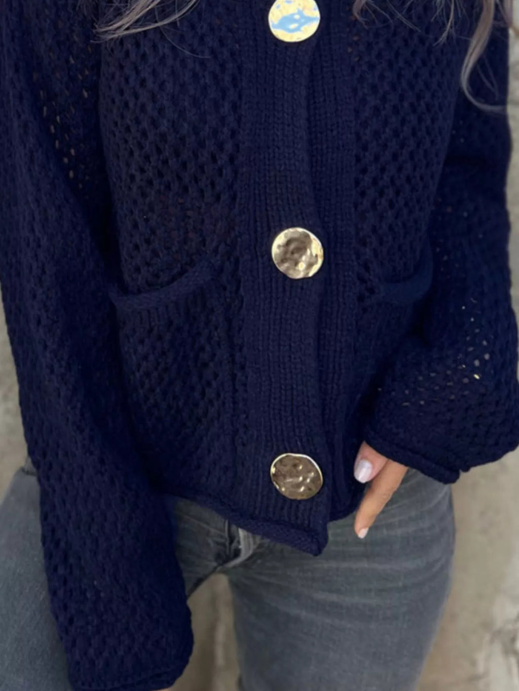 Women's Cardigan Crochet Knit Button Up Long Sleeve 551e0331-a2a5-4169-ac98-a29715b6ce8c-Max-Origin Trendsi