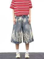 Men's Full-Size Wide-Leg Denim Shorts, Plus Size Available