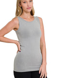 Zenana Scoop Neck Seamless Tank Top
