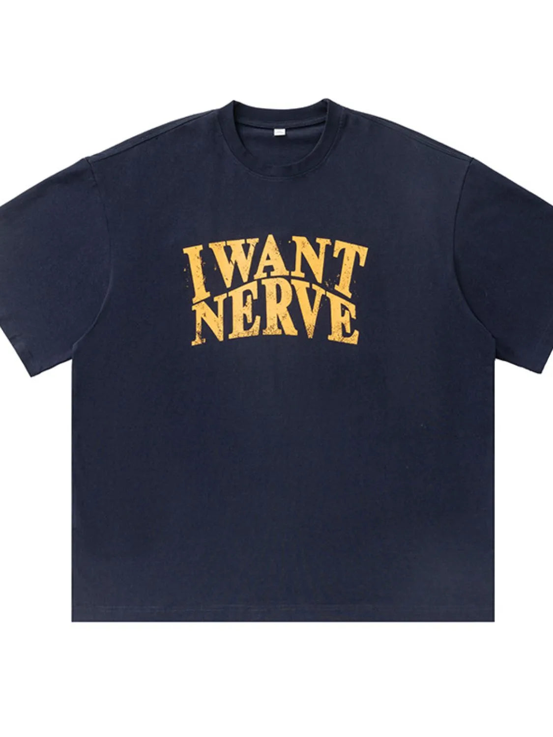 Men's Cotton T-Shirt Round Neck I Want Nerve Graphic Print Top Tees 5549e919-448a-422c-b085-b9906e08732e-Max-Origin Trendsi