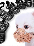 Basket-Style Breathable Plastic Dog Muzzle for Pets, Multiple Weight Sizes