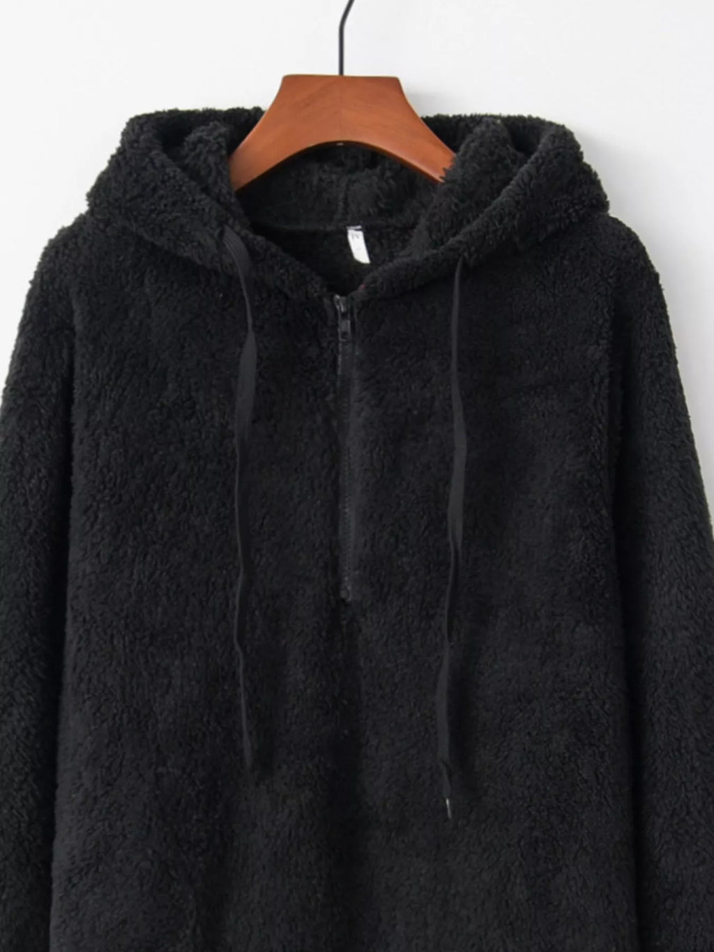 Womens Fleece Hoodie Half Zip Drawstring Hood Soft Top S-4XL 5588525f-e752-489b-948f-a634e0051e53-Max-Origin Trendsi