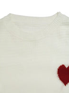 Women's Sweater White Heart Pattern Dropped Shoulder Long Sleeve Pullover 55a8351fb0da4d839cd13fa11b01f649-Max-Origin Trendsi