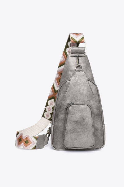 Adored Sling Bag Women's Take A Trip PU Leather Small Pocketed Crossbody Mid Gray One Size 55d19d79-0bbb-40cd-a370-301128cc66ea-Min Trendsi