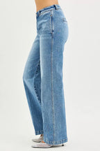 RISEN Womens Straight Jeans Slouchy Medium Wash Denim Pants 55dd616f98564d4b95de3924b1a99b38-Max-Origin Trendsi
