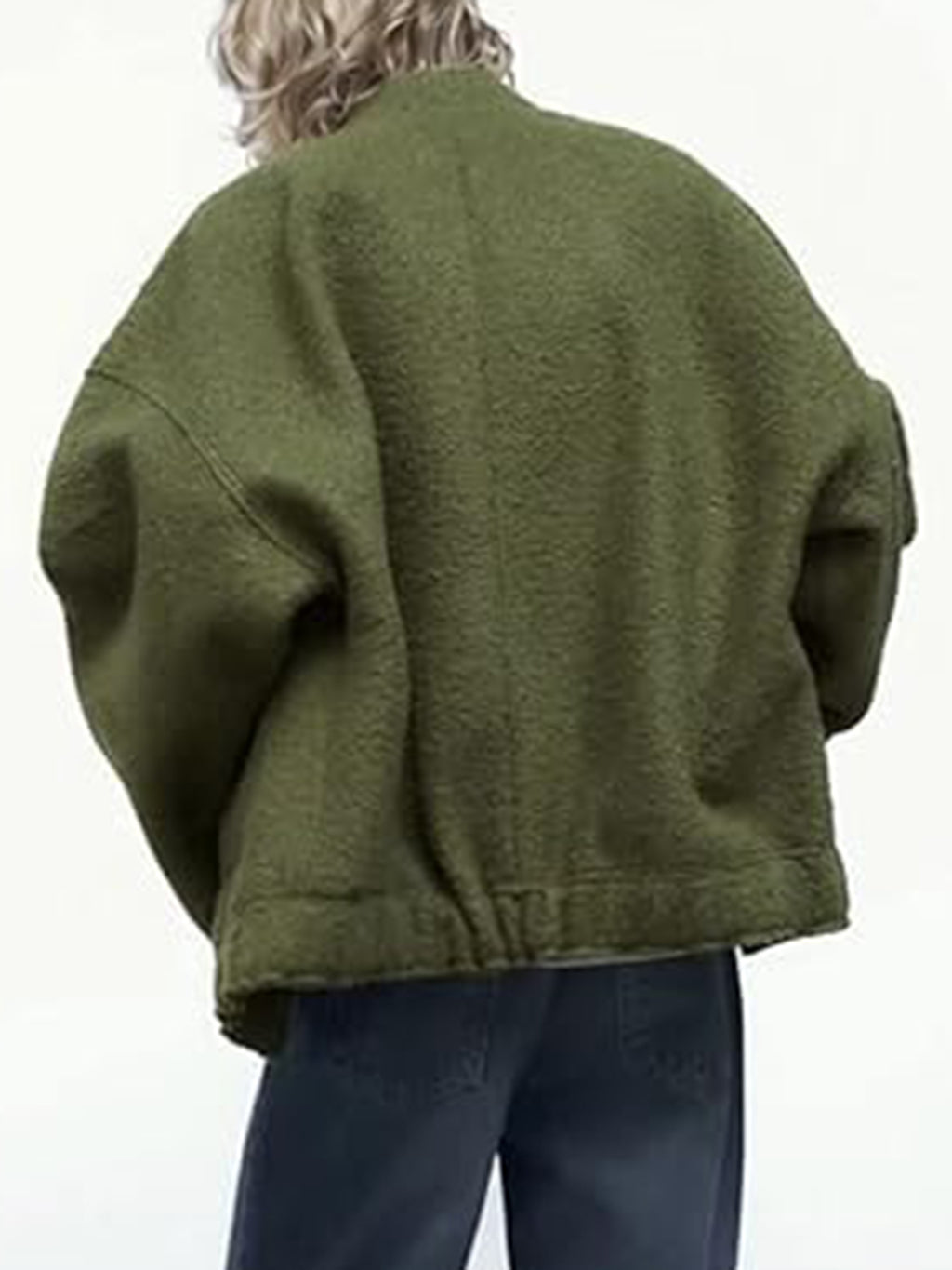 Women Jacket Snap Collared Long Sleeve Elastic Hem Oversized Pocketed 56148105-c862-4dbd-94e4-d65f5512f5ef-Max Trendsi