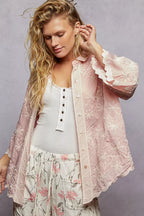 POL Shirt Pink Embroidered Floral Collared Neck with Scalloped Edges Top Pink One Size 564ef2bc-3088-4787-883e-582e70215057-Max-Origin Trendsi