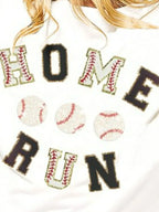 BiBi Cotton T-shirt White Baseballs Homerun Letter Washed Short Sleeve Top 56b42994-12d1-48fa-991d-f97de48c6472-Max-Origin Trendsi