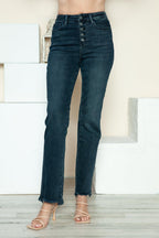 Judy Blue Straight Jeans US Button Fly Hem Destroy Denim Pants 56c8dd6d-95d6-49d9-a9ca-5c3ce128cbf8-Max Trendsi