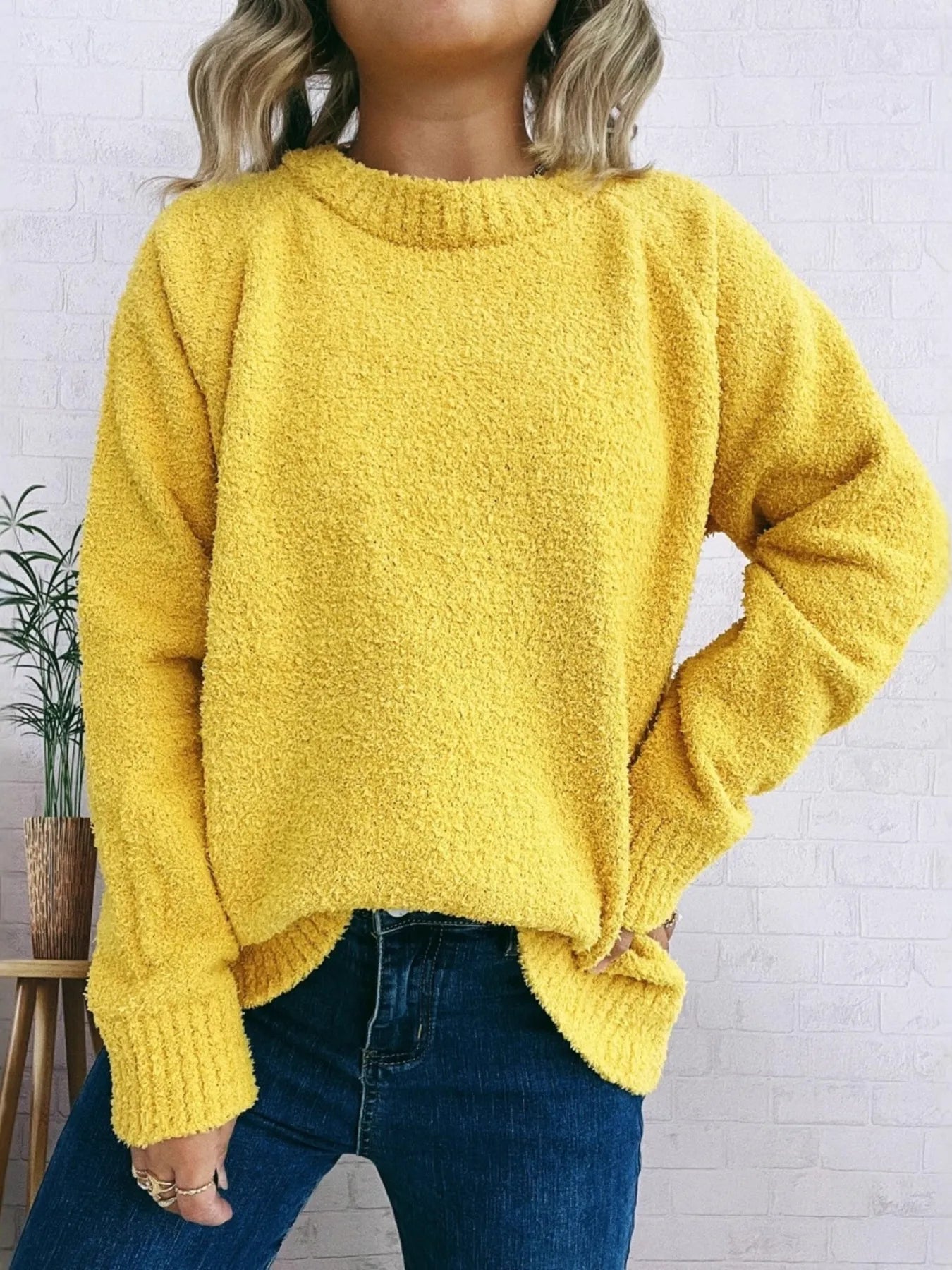 Women's Sweater Round Neck Raglan Sleeve Knit Pullover 56ccf9c8e8844fdcae528fe2fcdd8326-Max-Origin Trendsi