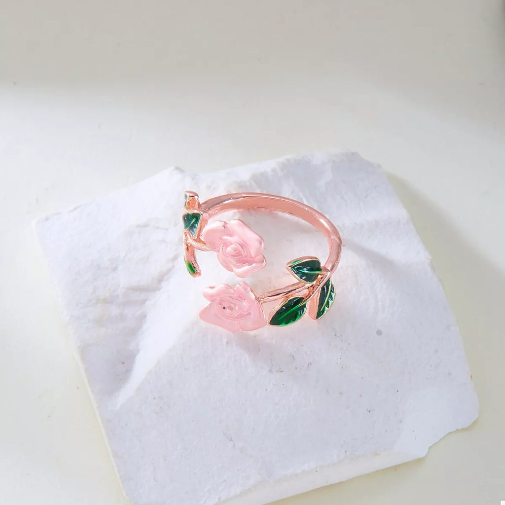 Womens Jewelry Set Ring and Bracelet Rose Bypass 18K Rose Gold-Plated 57300cbb-a99d-4366-8b16-dcbabbb010c3-Max-Origin Trendsi