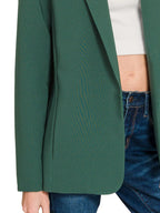Zenana Women's Blazer Green Woven Long Sleeve Jacket With Lining 5769b243-0266-4508-9364-881d7b02bddd-Max-Origin Trendsi