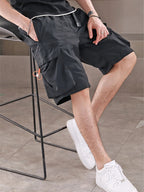 Men's Cargo Shorts Drawstring Pocketed Nylon M - 4 XL Black 57989b8ad647456db19a9629e99cfbea-Max-Origin Trendsi
