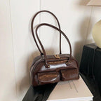 Medium Shoulder Bag Rope Ball Tassel Accessories Women Zipper Outer Flap Pockets Dark Brown 57_01230e59-0de1-4a3a-bb94-7fe67a21ee17 STYLEINGER