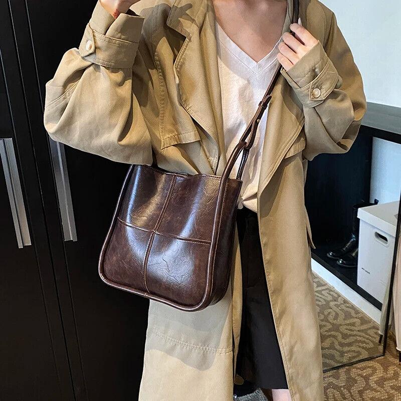 Shoulder Bucket Bags Leather Women's Large 2 in 1 Snap Plaid Stitch Handbags 57_01b46d47-3f3f-44d9-b389-a5b922a3f5c2 STYLEINGER