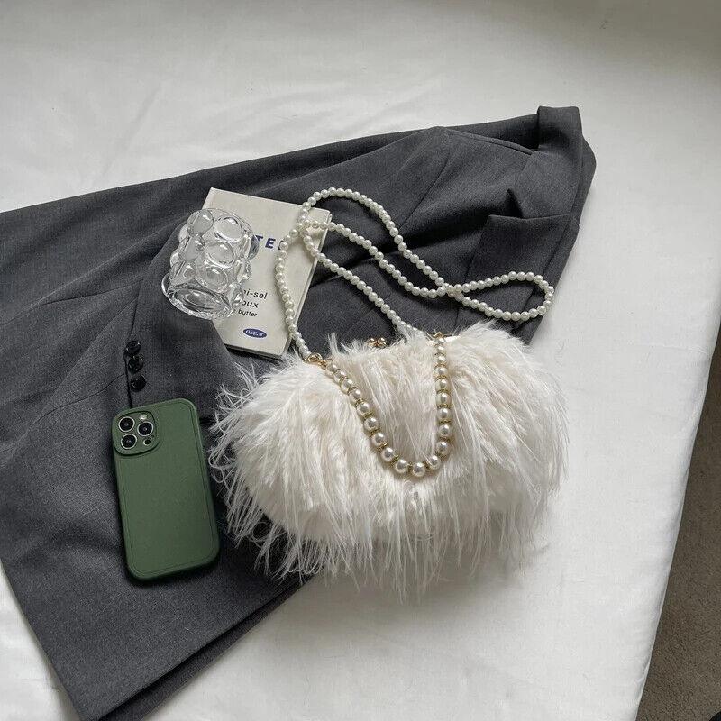 Faux Fur Crossbody Women's Small Kiss Lock Clutch Pearl Strap Tassel Purses 57_0262b042-7cbc-4e8d-8fbc-0fab6aa7116c STYLEINGER