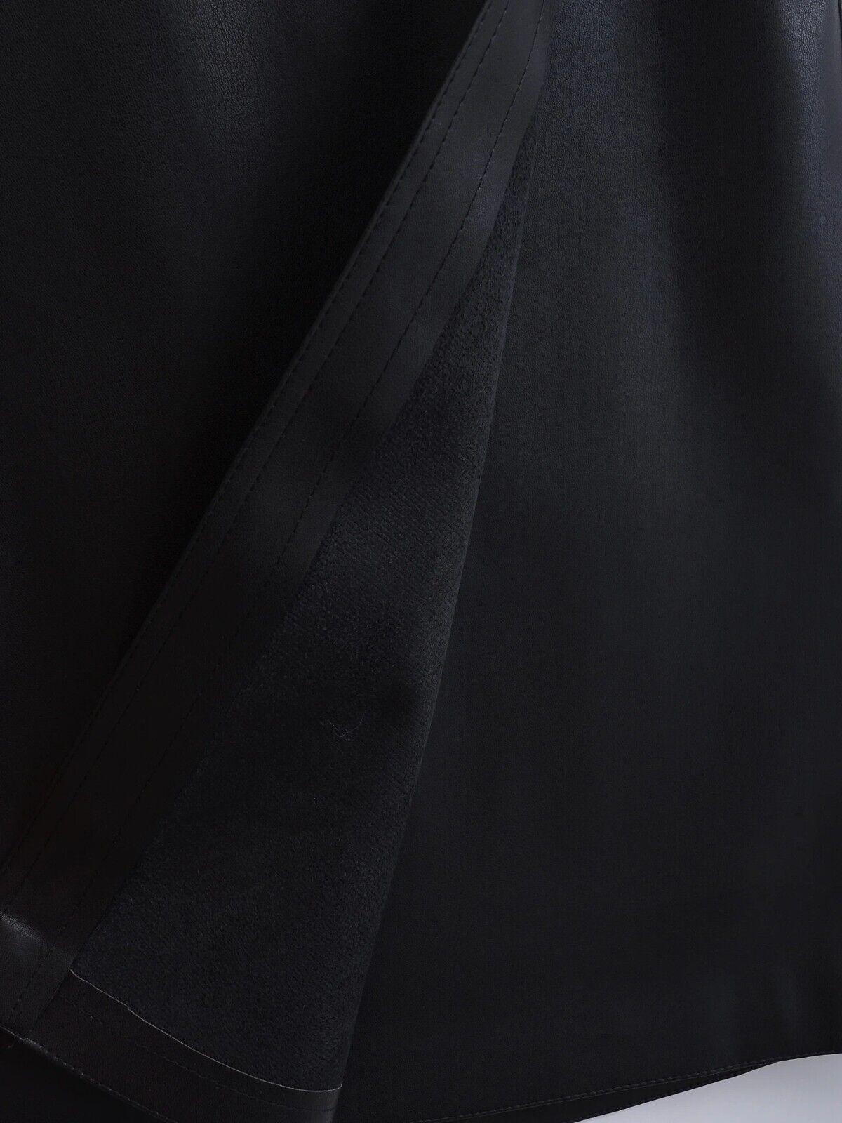 Midi Skirt Women's Faux Leather Lace-up Side A-Line High Waist Wrap Belt Tie 57_0637704f-ed73-40d0-9f0a-bf2793a74595 STYLEINGER